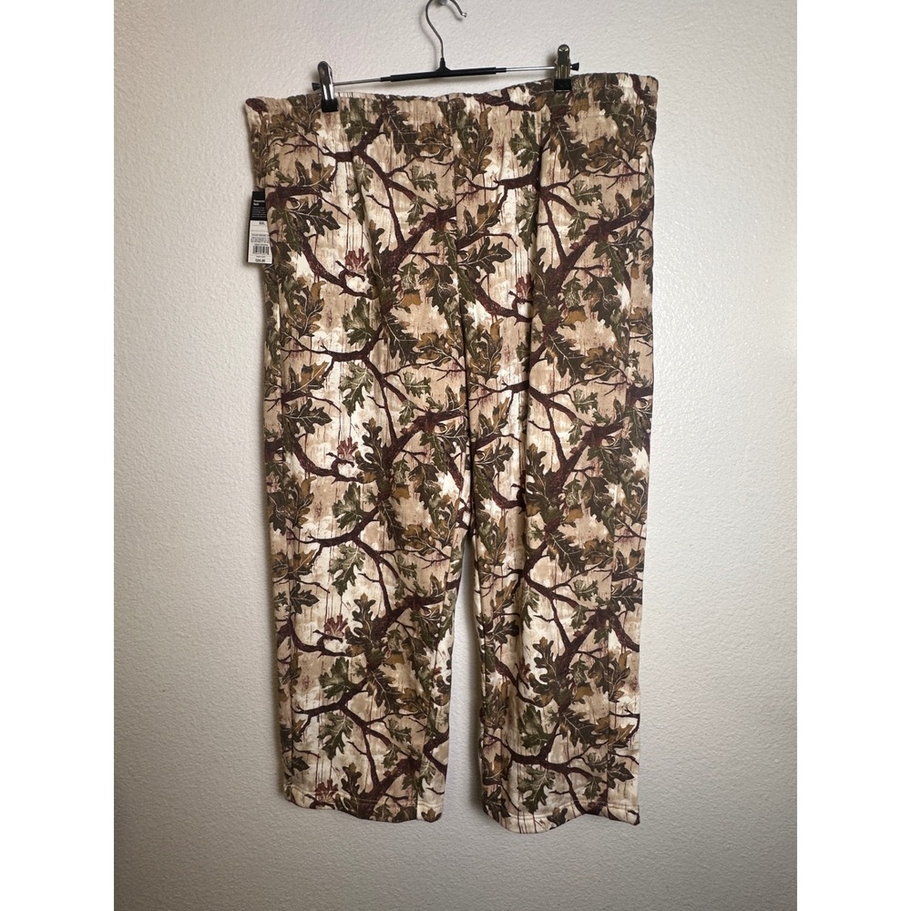 Original Use Mens XXL Green Camo Oak Leaf Print Fleece Jogger Pants NWT
